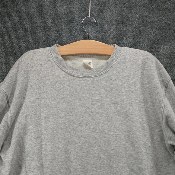 Terra & Sky Women's Pullover Sweatshirt Gray Plus Size 0X 14W Heather Crew Neck - Picture 3 of 12